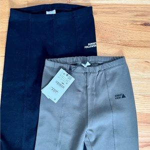 Zara girls 2 pair of leggings